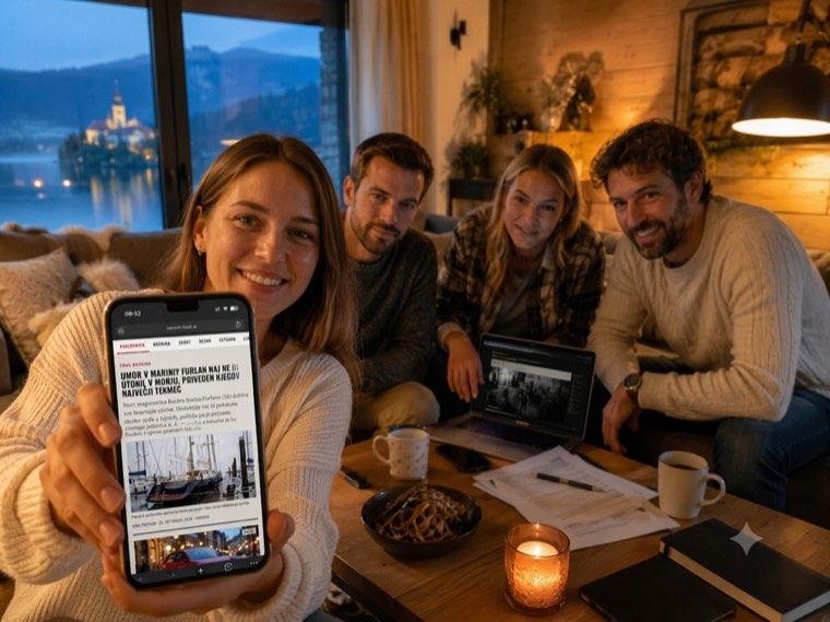 Družba za mizo igra Dosje na telefonih